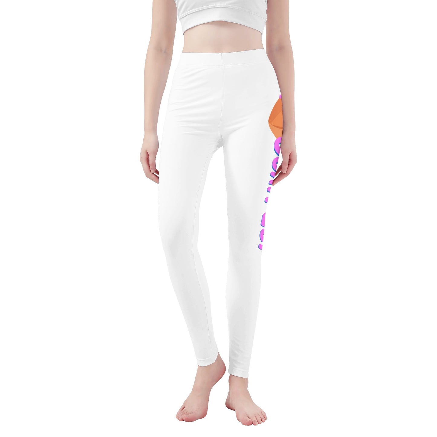 Multi-Color Logo White Leggings 10-Pack