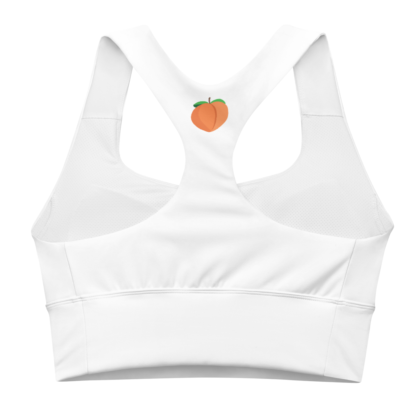 Longline Sports Bra - White Fat Booty Contract