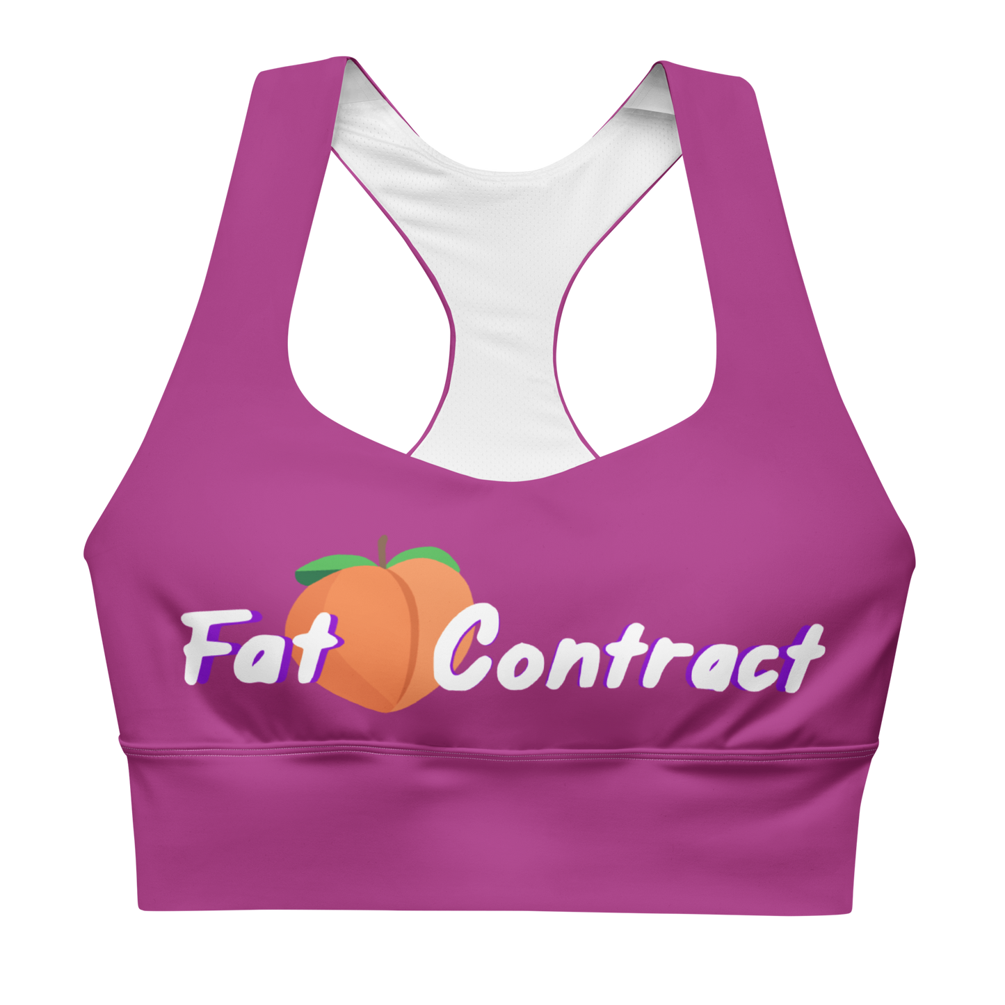 Longline Sports Bra - Violet Fat Booty Contract