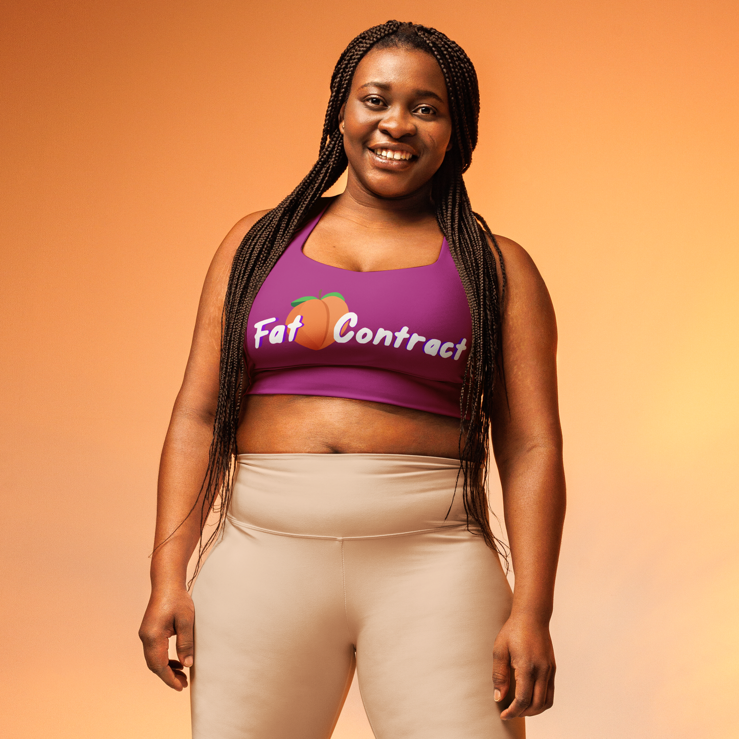 Longline Sports Bra - Violet Fat Booty Contract