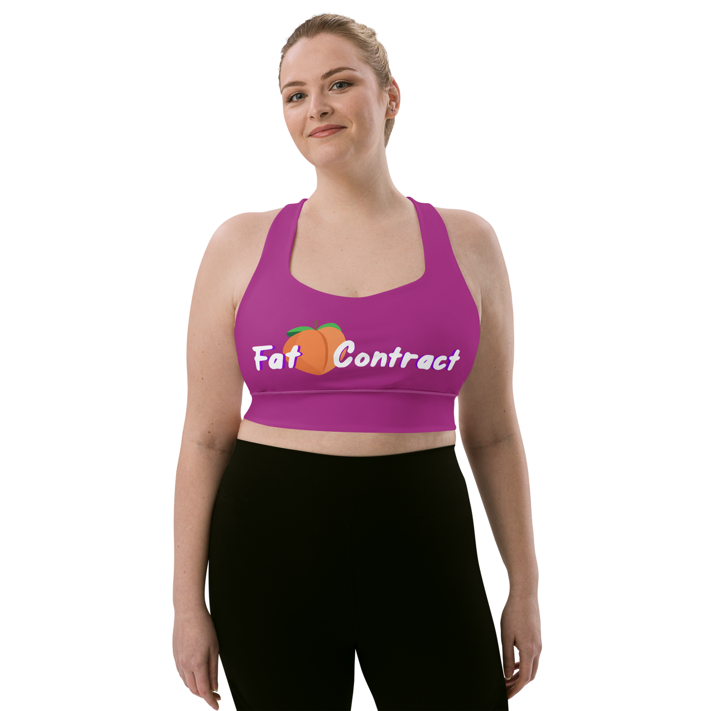 Longline Sports Bra - Violet Fat Booty Contract
