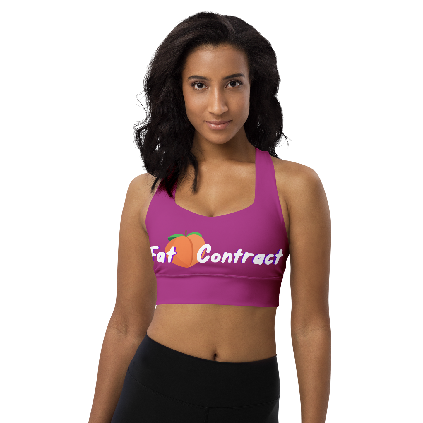 Longline Sports Bra - Violet Fat Booty Contract