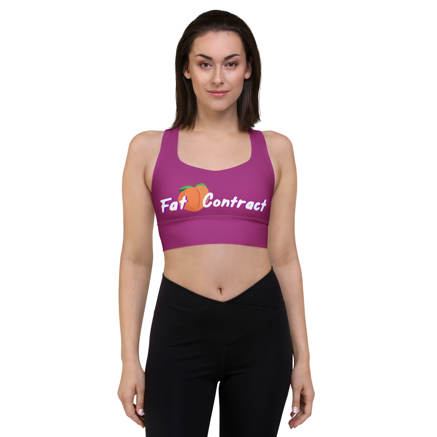 Longline Sports Bra - Violet Fat Booty Contract