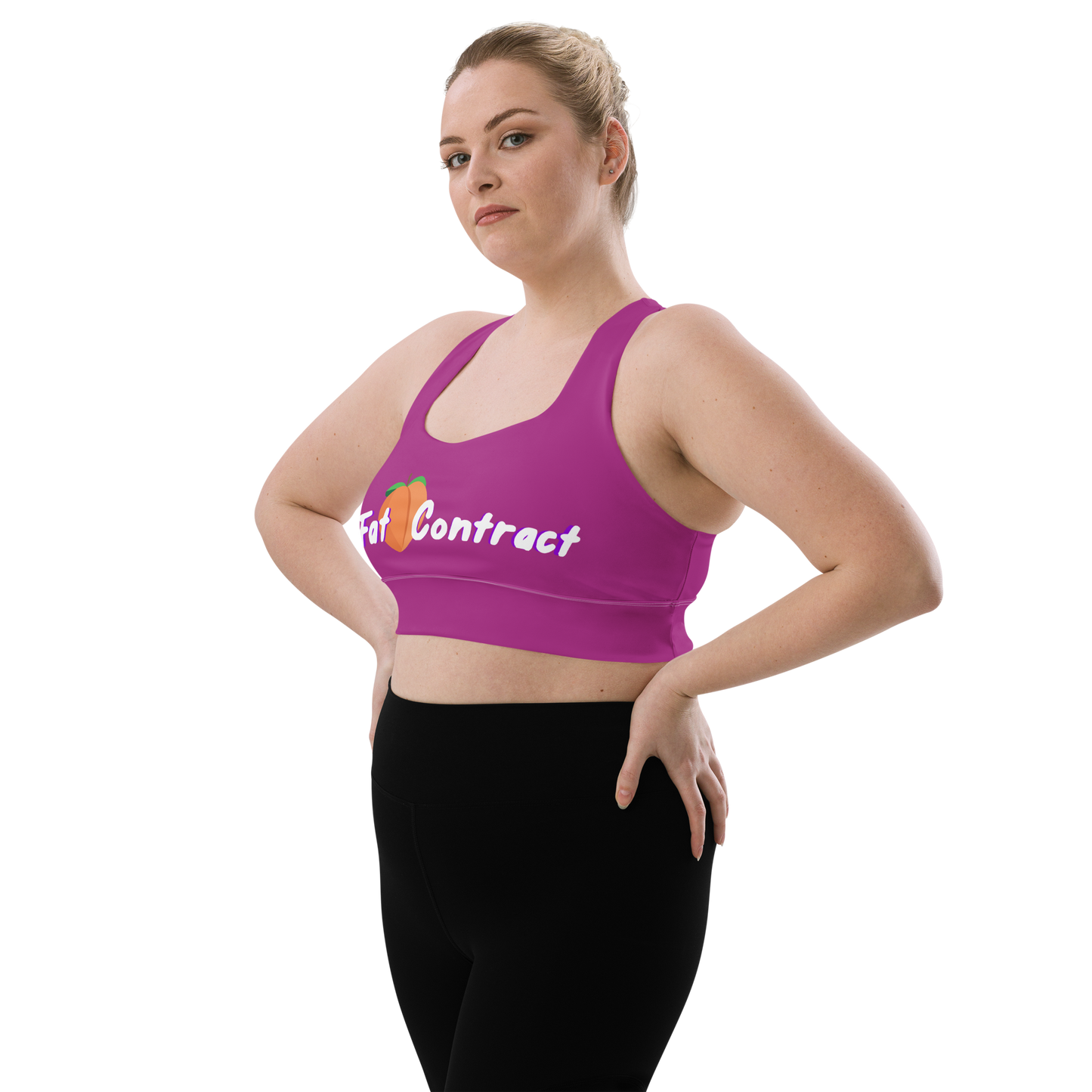 Longline Sports Bra - Violet Fat Booty Contract