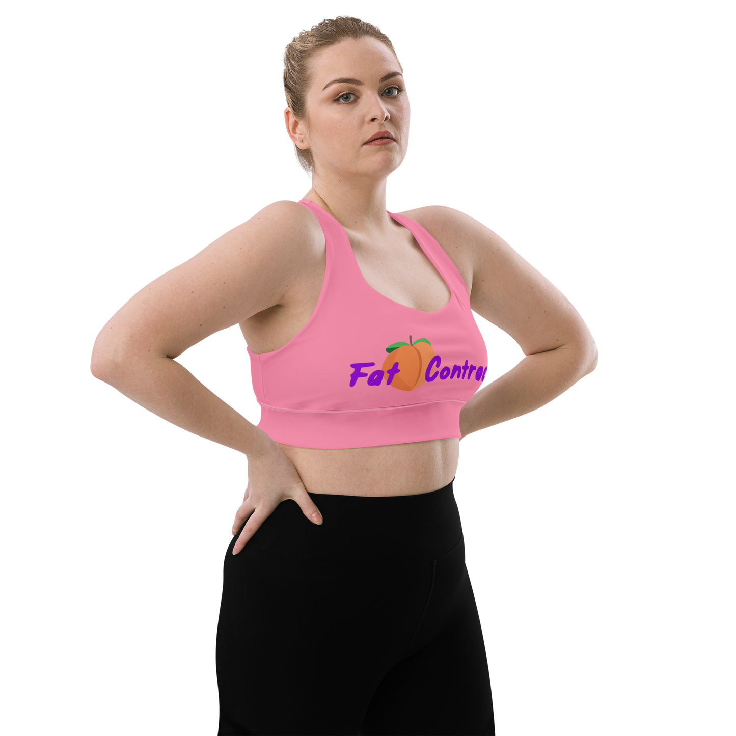 Longline Sports Bra - Pink Fat Booty Contract