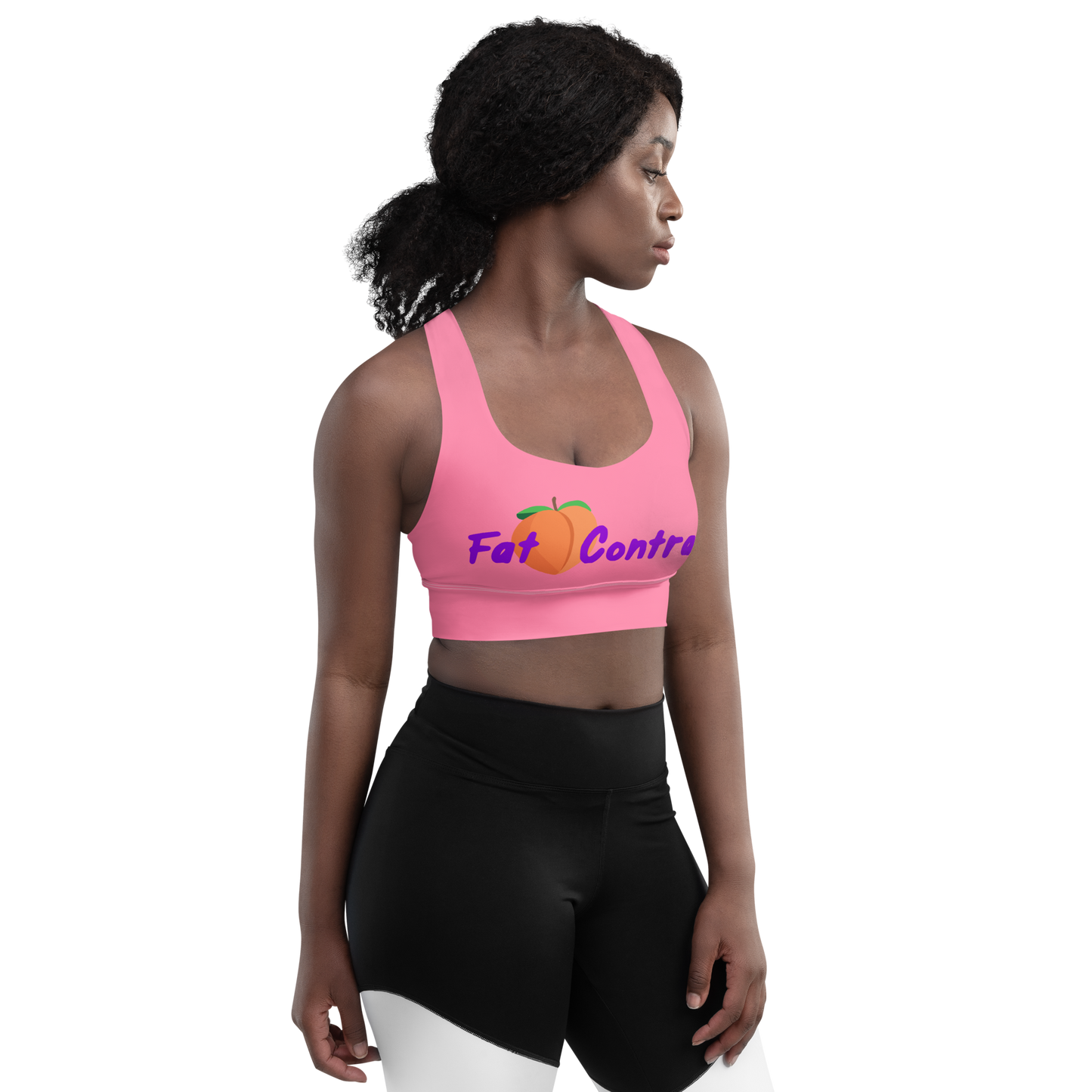 Longline Sports Bra - Pink Fat Booty Contract