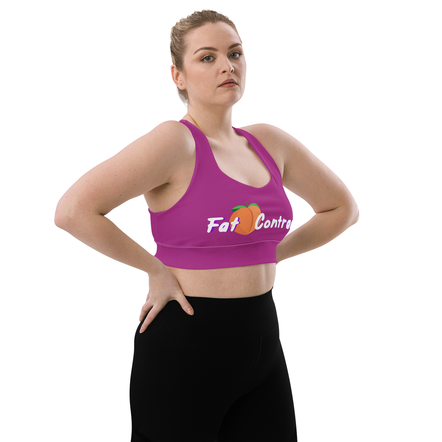 Longline Sports Bra - Violet Fat Booty Contract