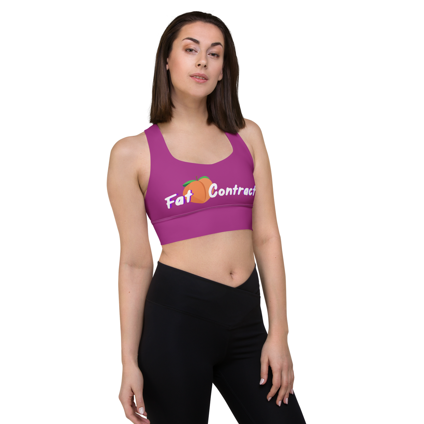 Longline Sports Bra - Violet Fat Booty Contract