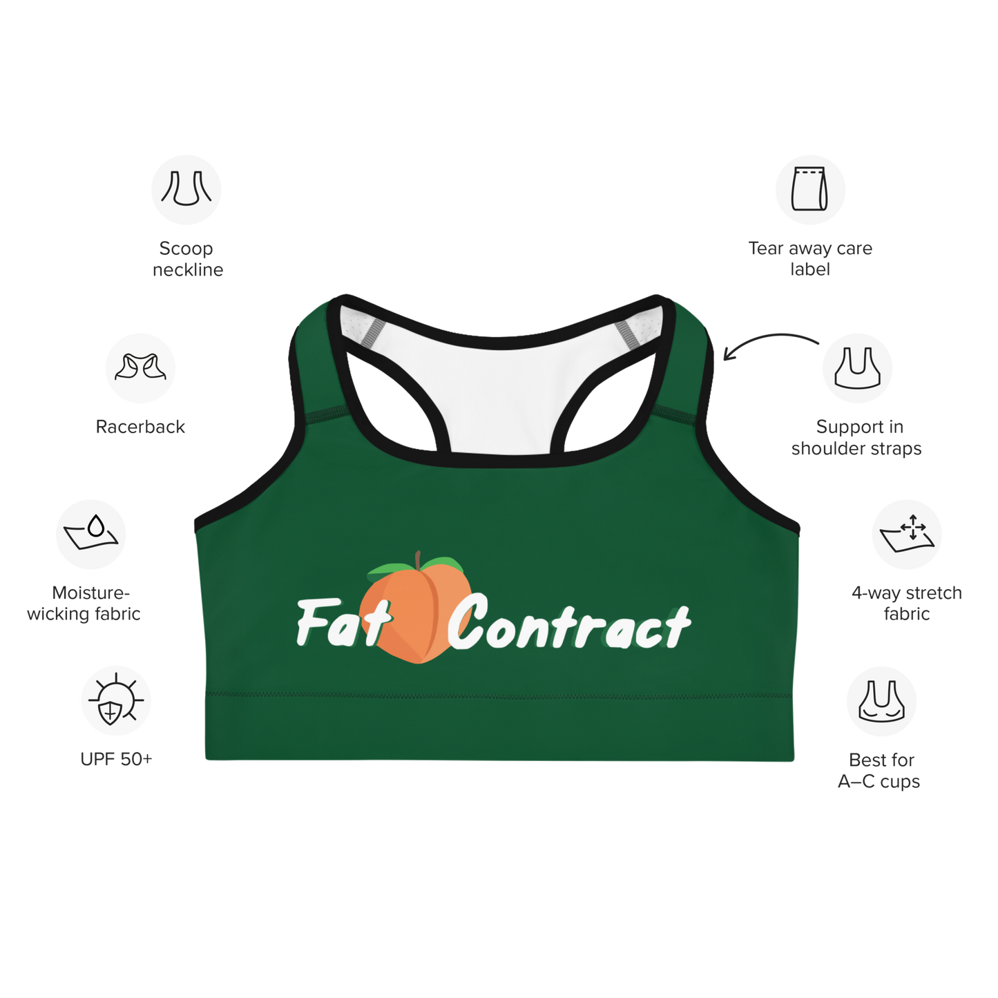 Sports Bra- Green Fat Booty Contract