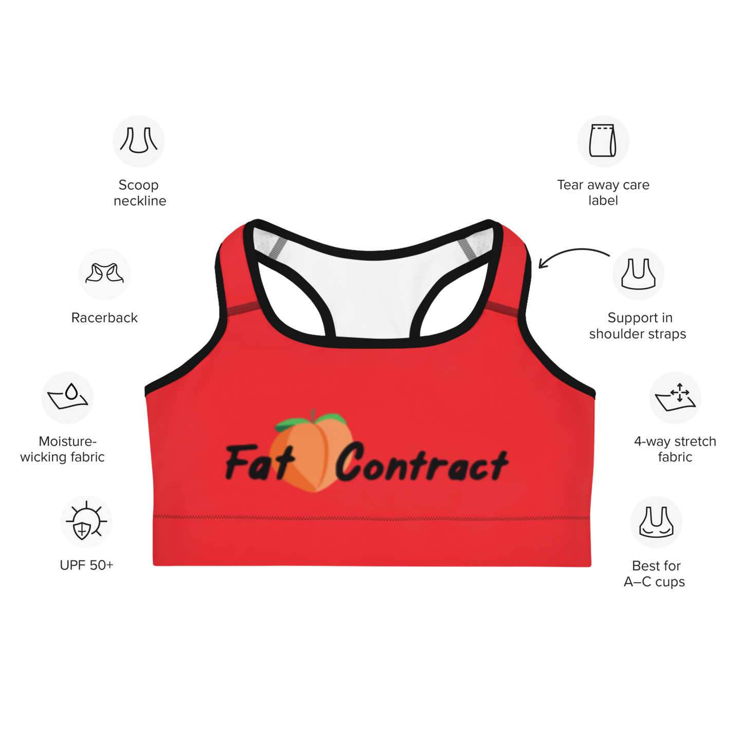 Sports Bra- Red Fat Booty Contract