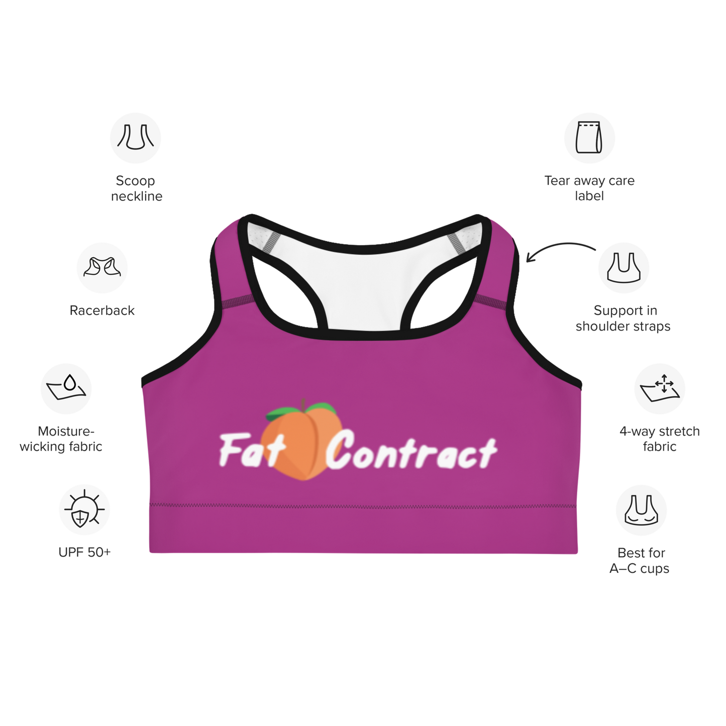 Sports Bra-Violet Fat Booty Contract