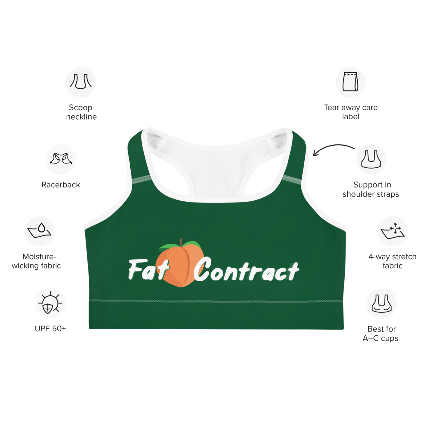 Sports Bra- Green Fat Booty Contract