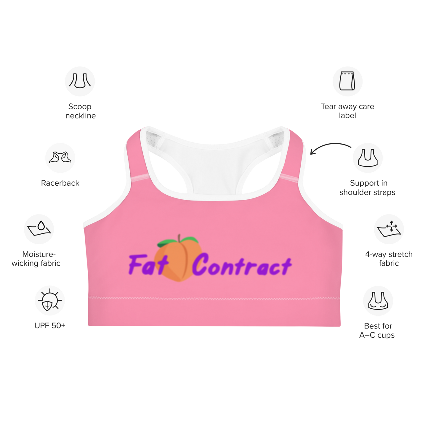 Sports Bra- Pink Fat Booty Contract