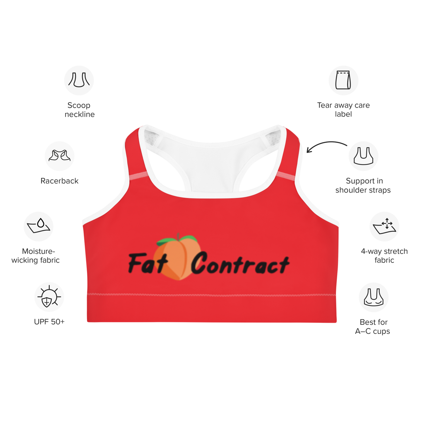 Sports Bra- Red Fat Booty Contract