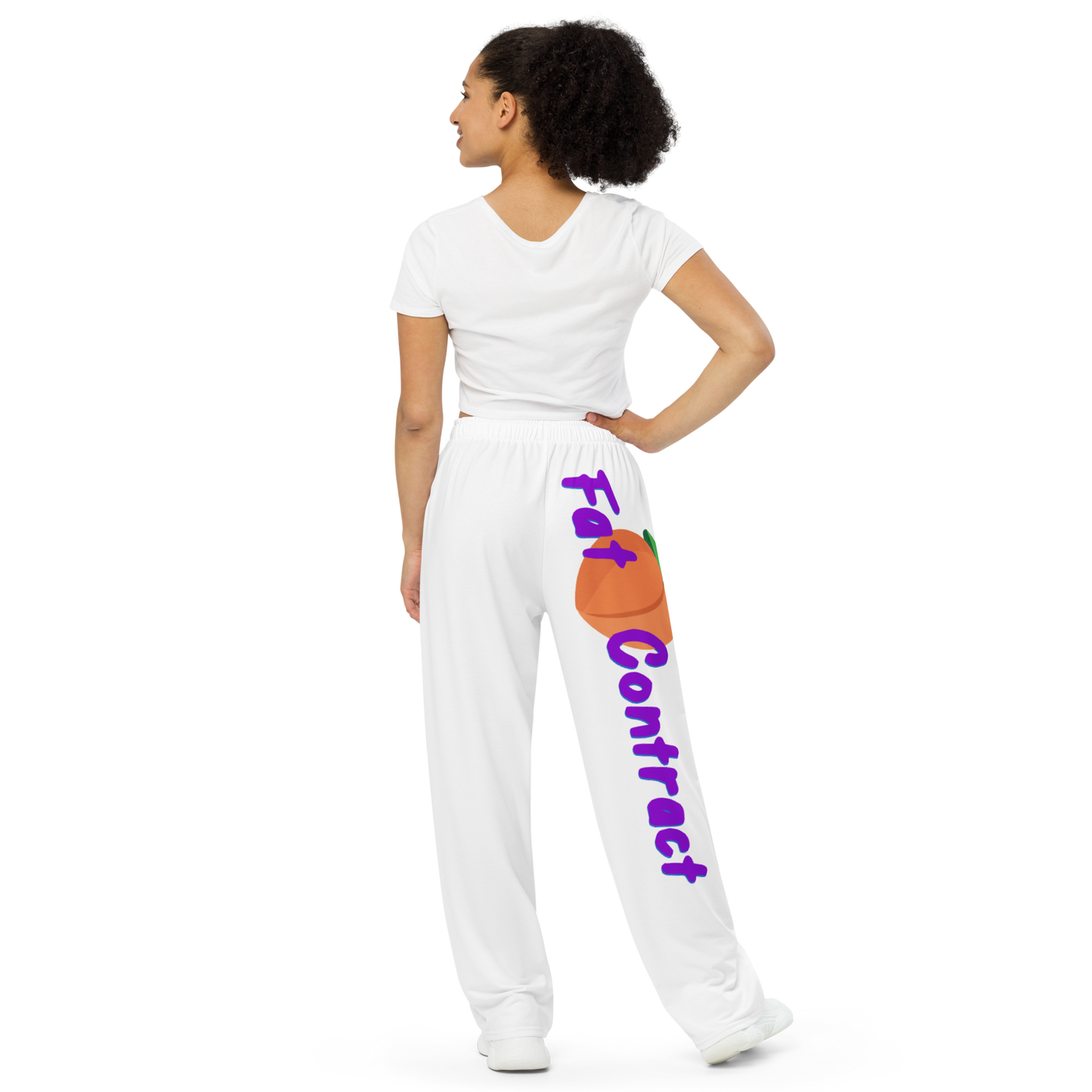 Wide-Leg Pants- White Fat Booty Contract