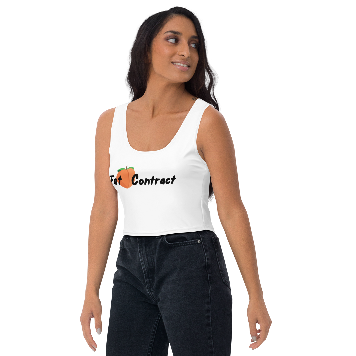 Crop Top - White Fat Booty Contract