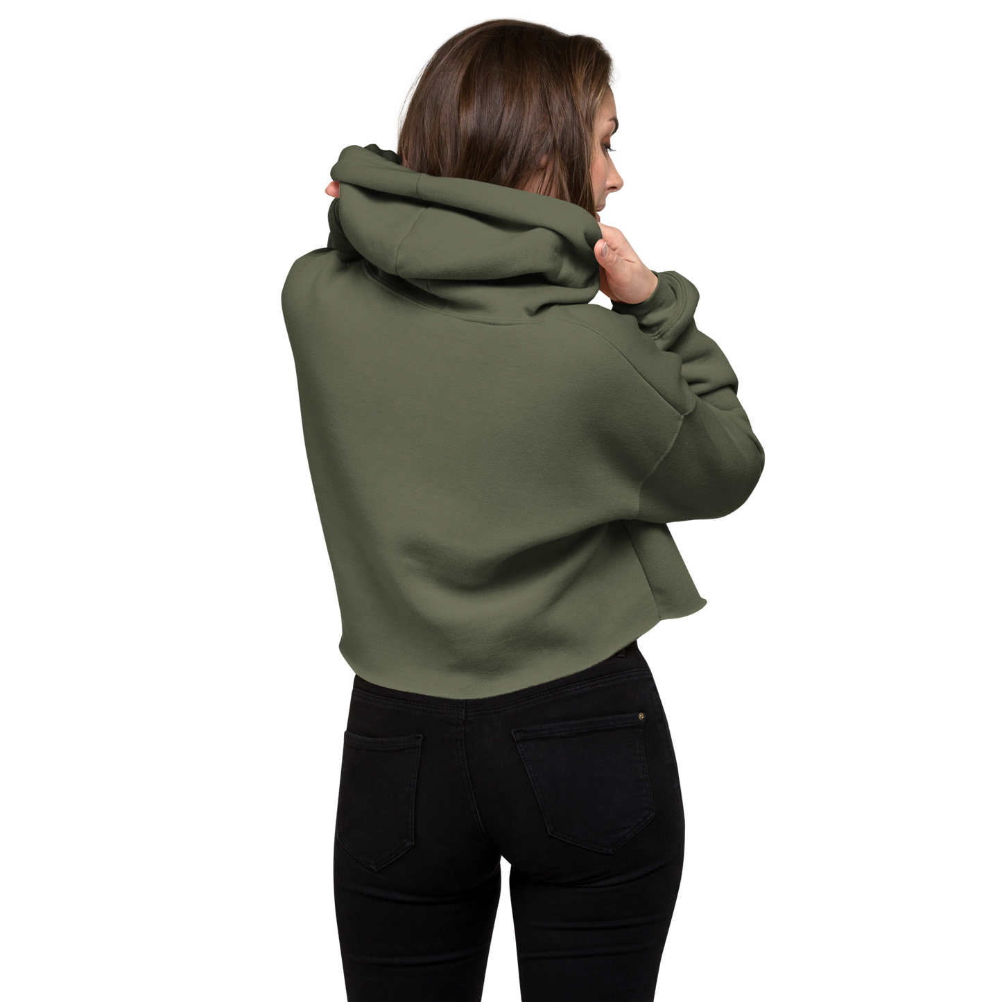 Crop Hoodie - Fat Booty Contract Green