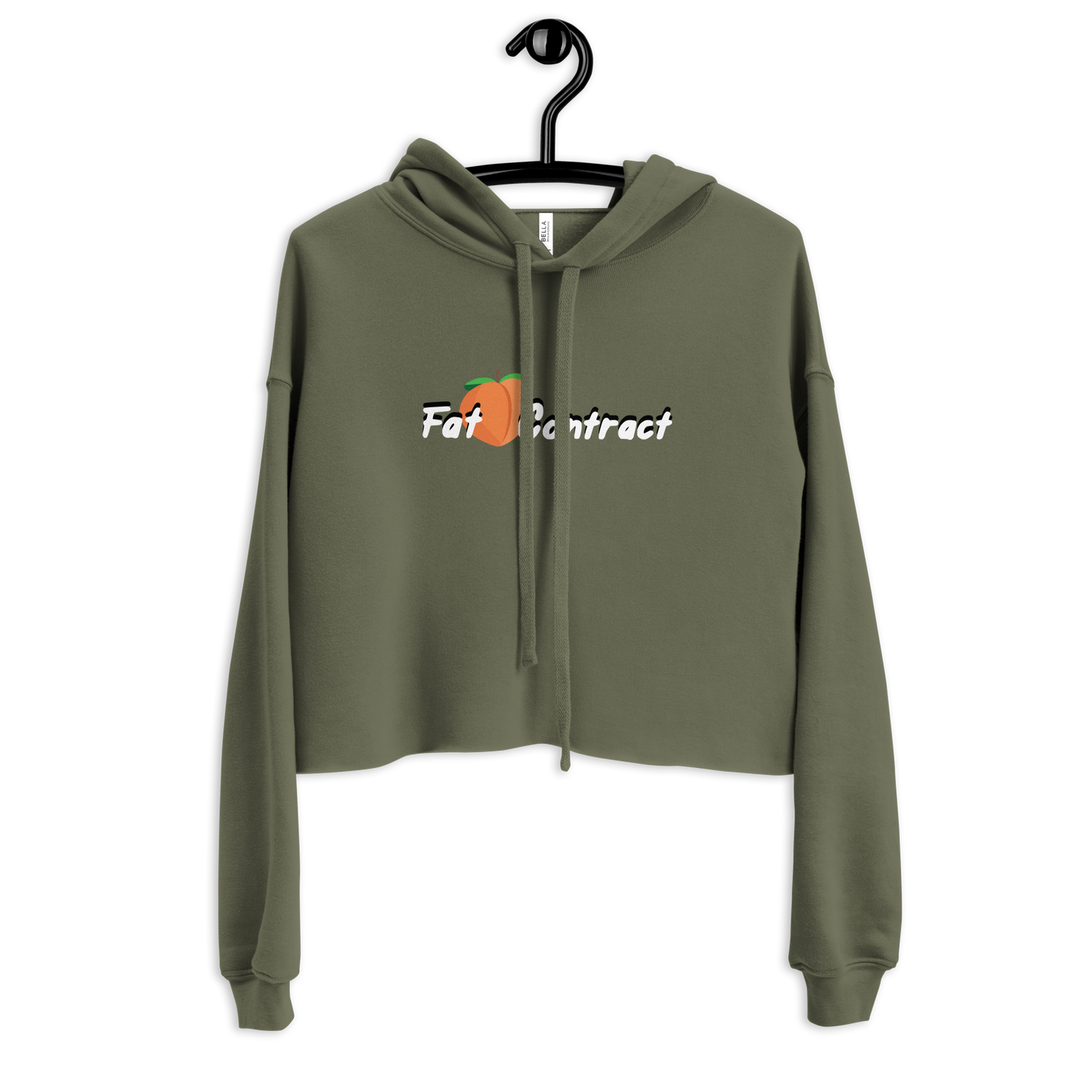 Crop Hoodie - Fat Booty Contract Green