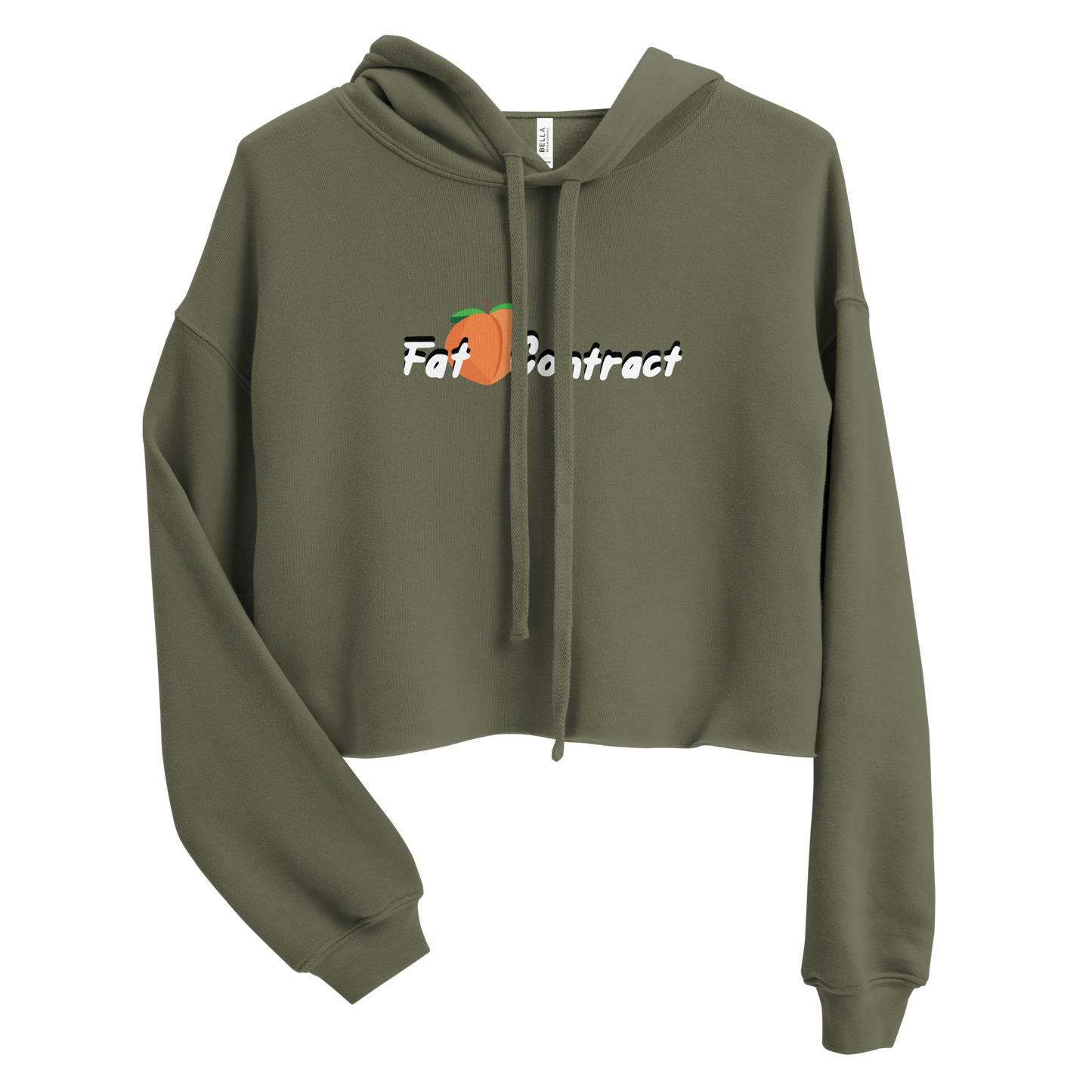 Crop Hoodie - Fat Booty Contract Green