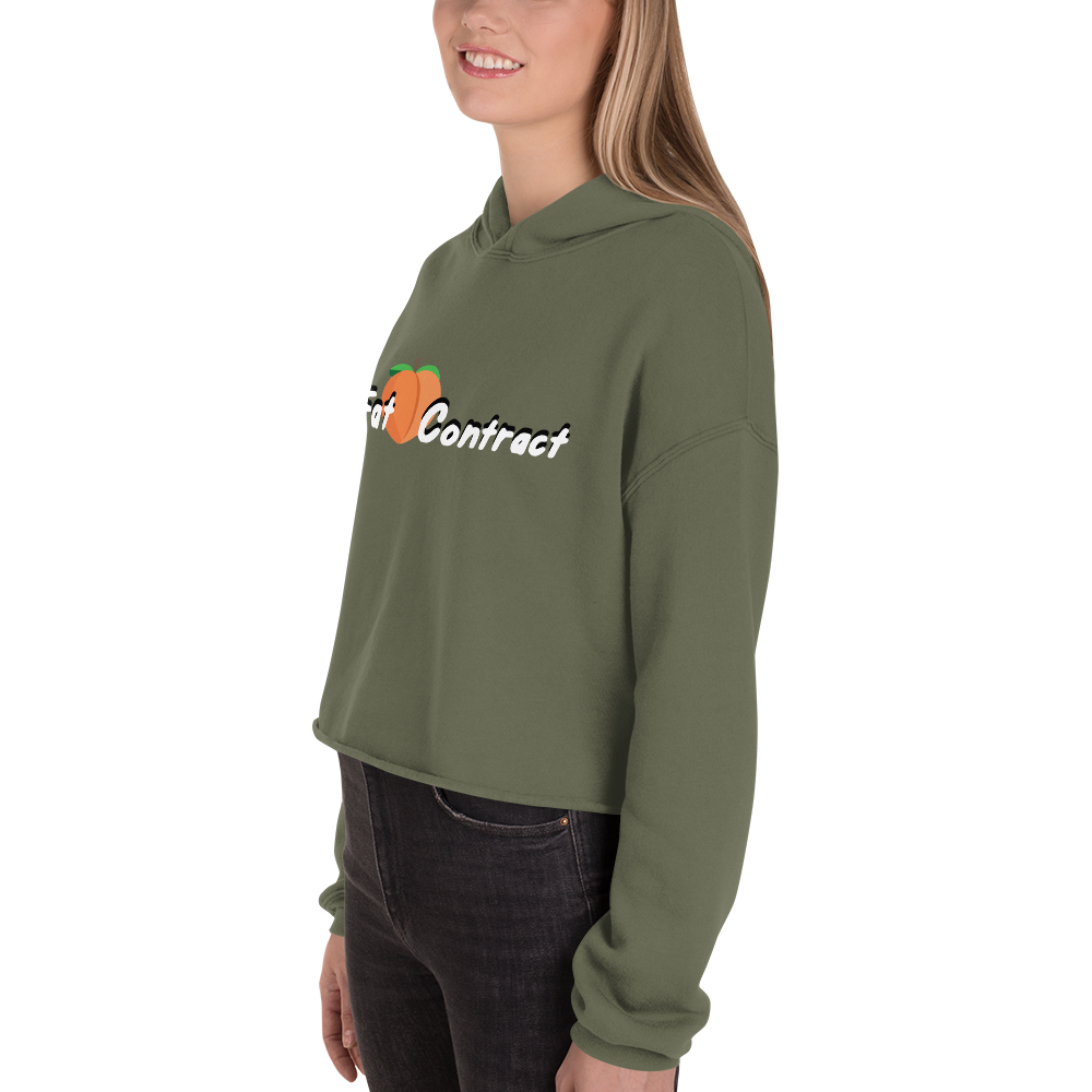 Crop Hoodie - Fat Booty Contract Green