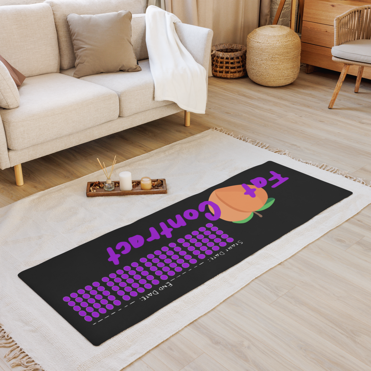 $35 TPE Fat Booty Contract Mat - Curves